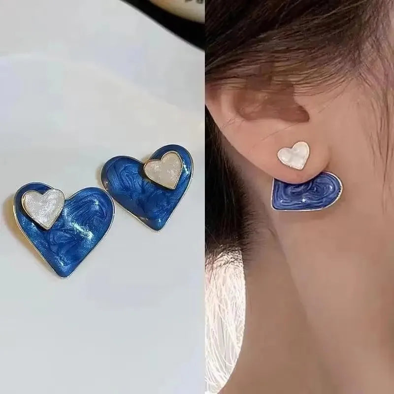 925 Silver Needle Korean Fashion Zircon Geometric Earrings For Women Jewelry 2025 Trending Luxury Crystal Cross Stud Earrings