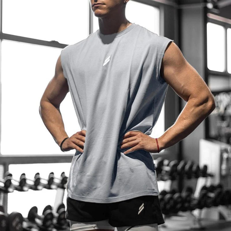 新作 夏 フィットネス スポーツ タンクトップ メンズ 通気性 ゆったり メッシュ トレーニング ノースリーブ Tシャツ 速乾 ベスト 男性 フィットネスウェア