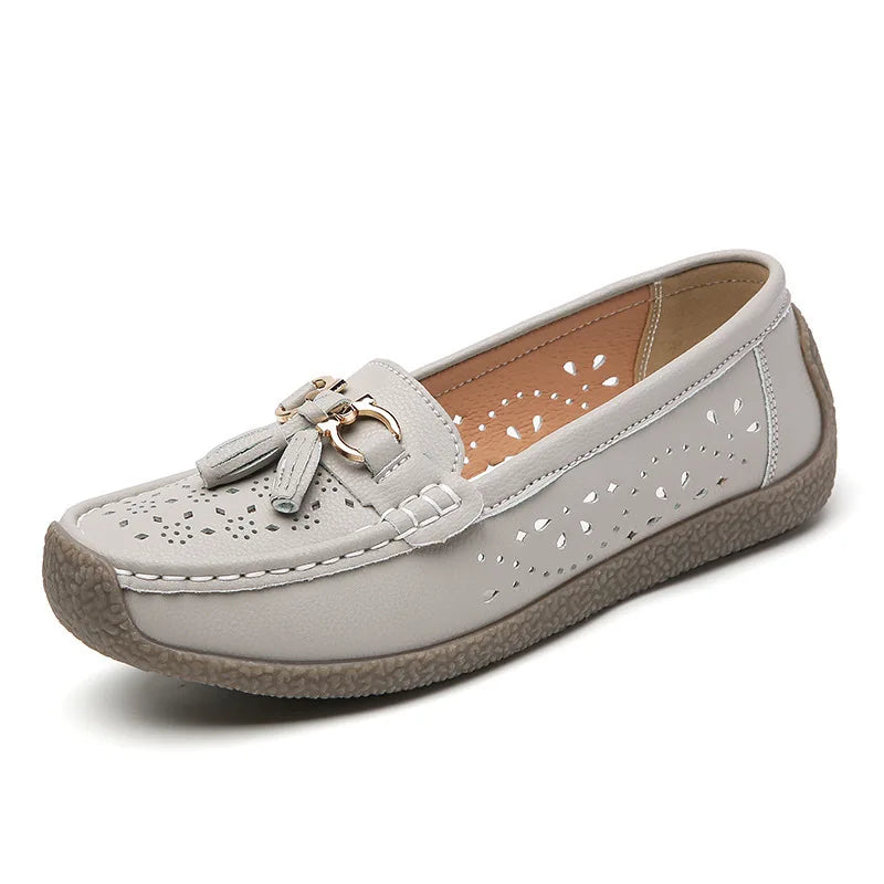 2025 New Loafers Women Summer Fashion Round Toe Nurse Shoes Soft Sole Non-slip Flat Shoes Breathable Casual Sports Women's Shoes