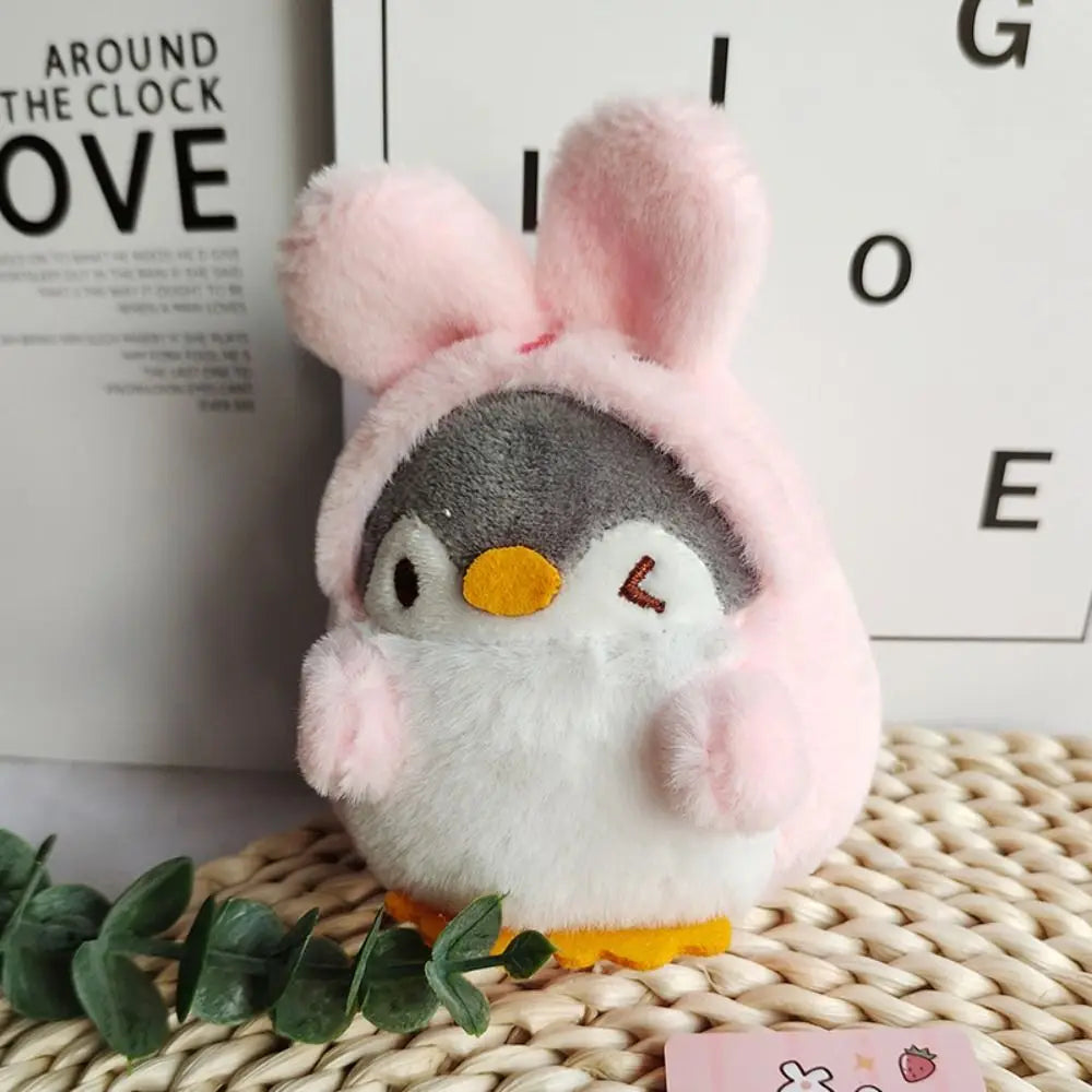 かわいいペンギンのぬいぐるみキーホルダー 観光帽子ペンギンキーホルダー 女の子へのギフト クリエイティブなスクールバッグキーホルダー