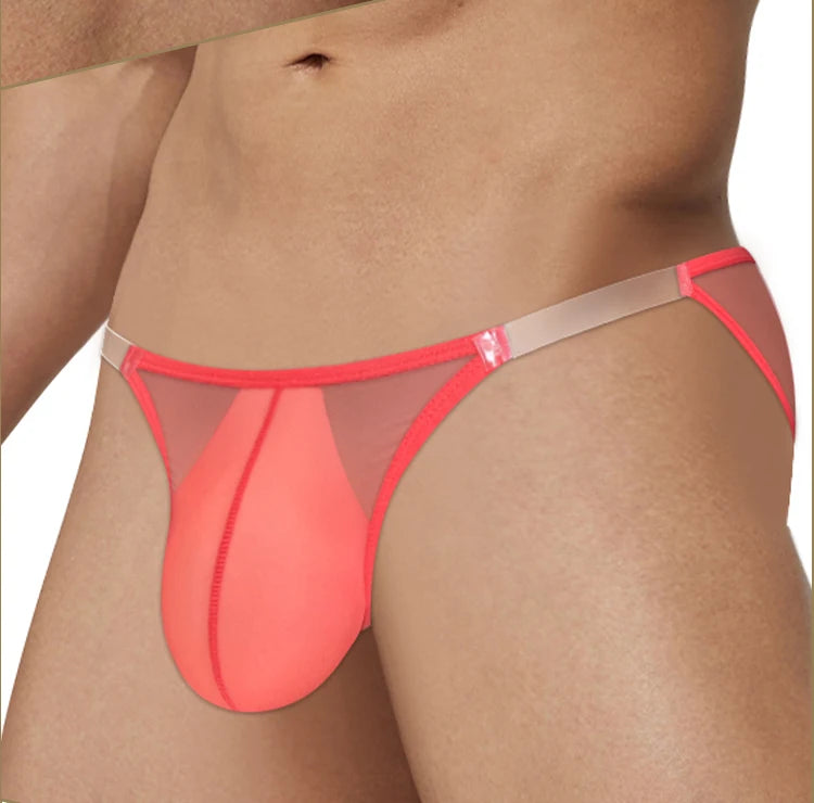 Transparent U Pouch Man Briefs Bikini Lingerie Sexy Low Waist Mens Soft Underwear Breathable Quick dry Male Triangle Underpants
