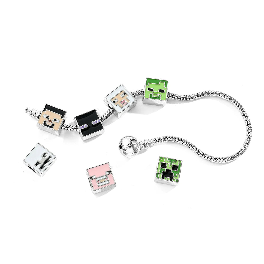 Fashion Beads Bracelet Square Cartoon Sheep Beads Bangle Hand Chain for Men Women Kawaii Accessories Jewelry