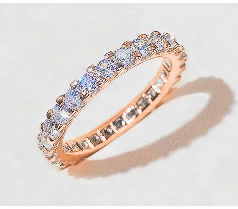 So-Bling S925 Sterling Silver Rings For Women Elegant Fine Cubic Zirconia Ring Bridal Wedding Engagement Women Trendy Jewelry