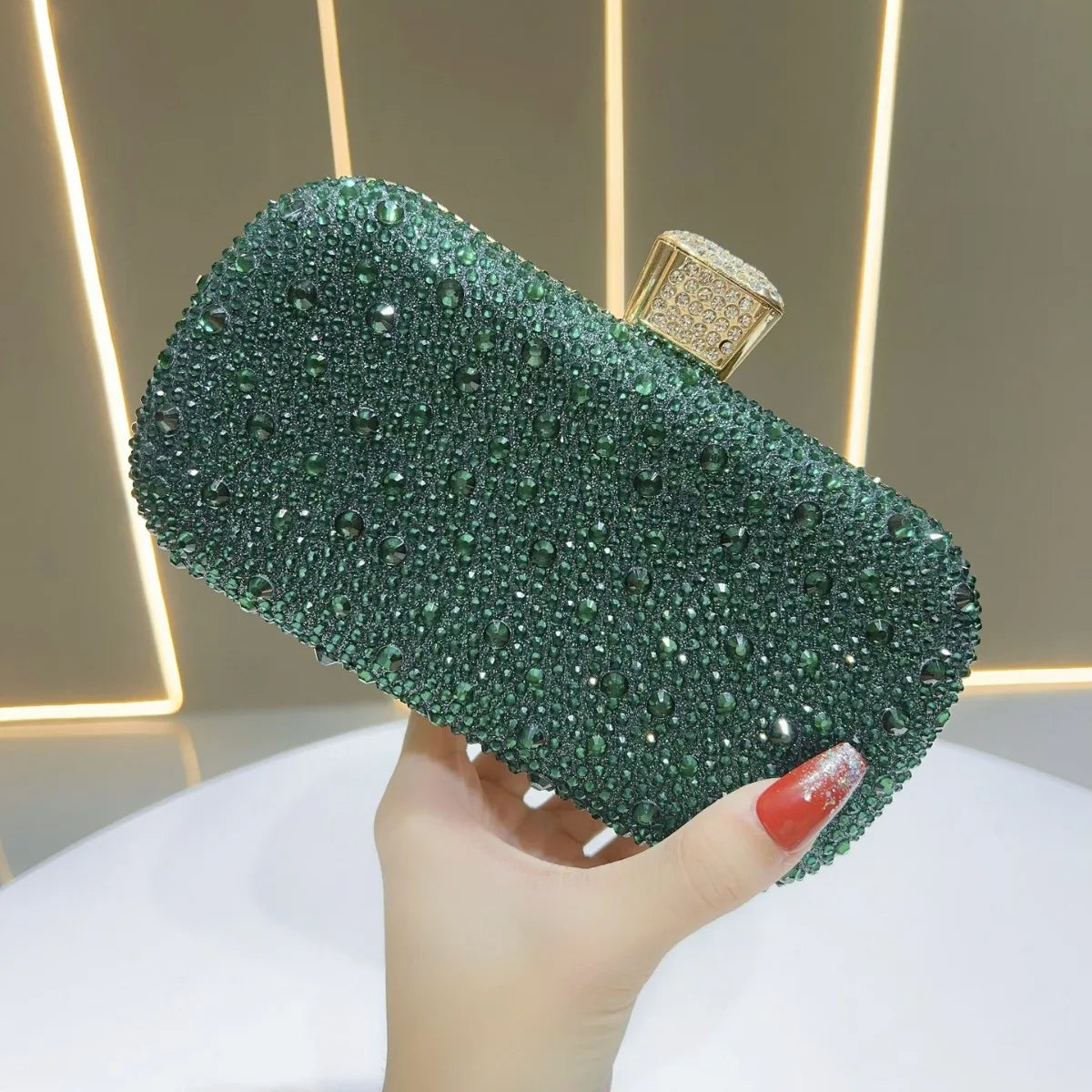 Luxury Shiny Evening Clutch Bag for Women Elegant Glamorous Party Purse Fashion Designer Handbag Glitter Prom Wedding Clutch