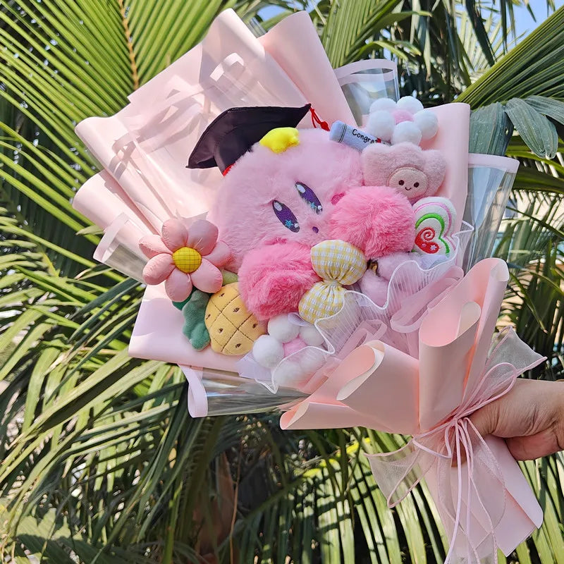 Sanrio Star Kirby Plush Cartoon Doll Bouquet Kirby Stuffed Doll Friend Graduation Birthday Valentine'S Day Photo Creative Gift