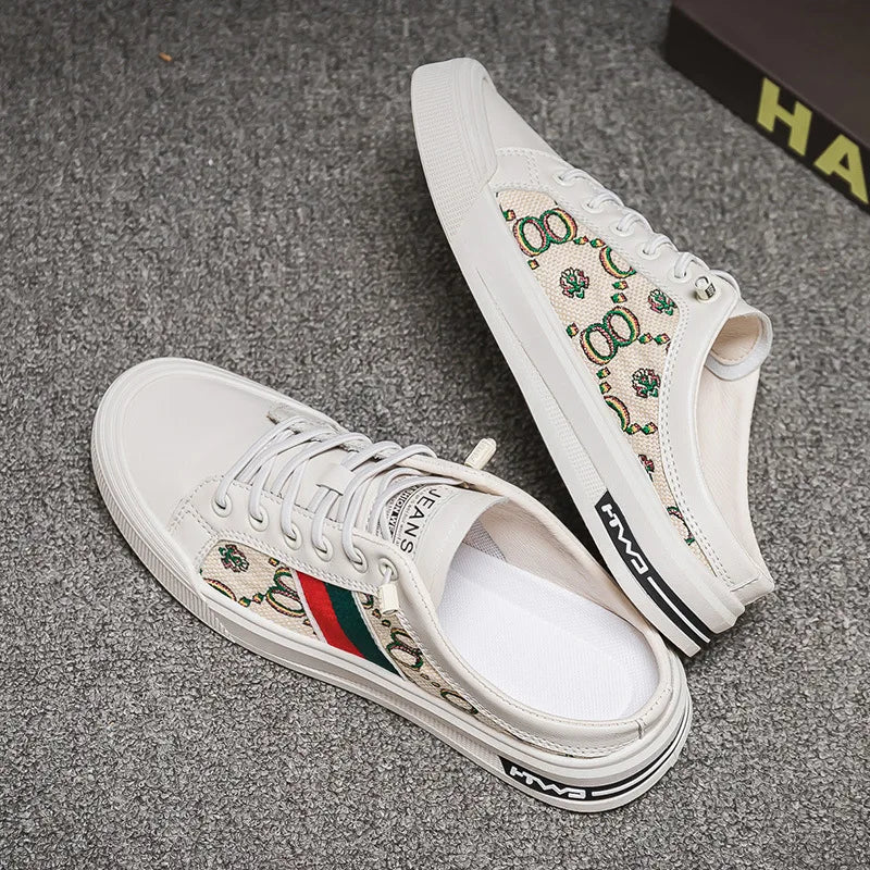 Sandals Man Casual Flat 2025 Fashion Slippers for Men Comfortable Cheap Korean Style Elegant Trend Shoes Original Style Rubber