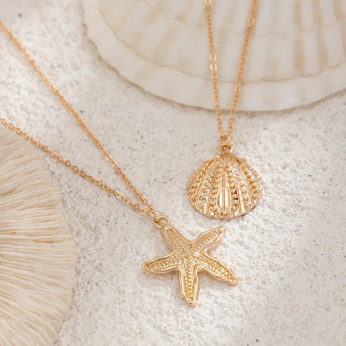 Ingemark Sexy Simple Metal Starfish Scallop Pendant Waist Belly Chain for Women Summer Beach Bikini Vacation Body Jewelry Gift