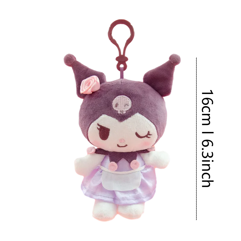 Sanrio Hello Kitty Kuromi Melody Stuffed Toys Pendant Cute Plush Toys Kawaii Keyring Anime Keychain Birthday Gift Party Treats