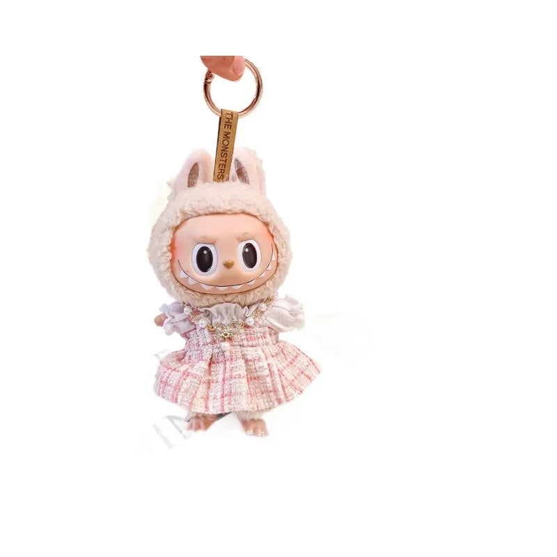 Labubu Macarons Pendant Clothes Popular Labubu Vinyl Toy Blind Boxes Pop Mart Dolls Clothing Labubu Holiday Children'S Gift