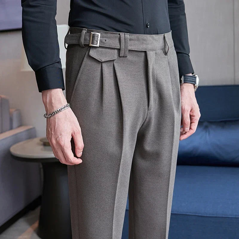 Men's Suit Pants, Fashion Slim Dress Trousers ,White Black Blue Green Pantalones Hombre Fall/Winter Male Pant, 2025 New
