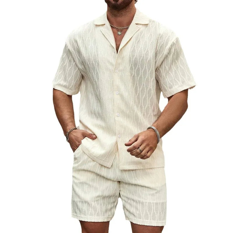 Men Summer Casual Print Track Suit Set 2024 New Fashion Jogging Outfit Breathable Two Piece Sports Wear Clothing For Men Sets