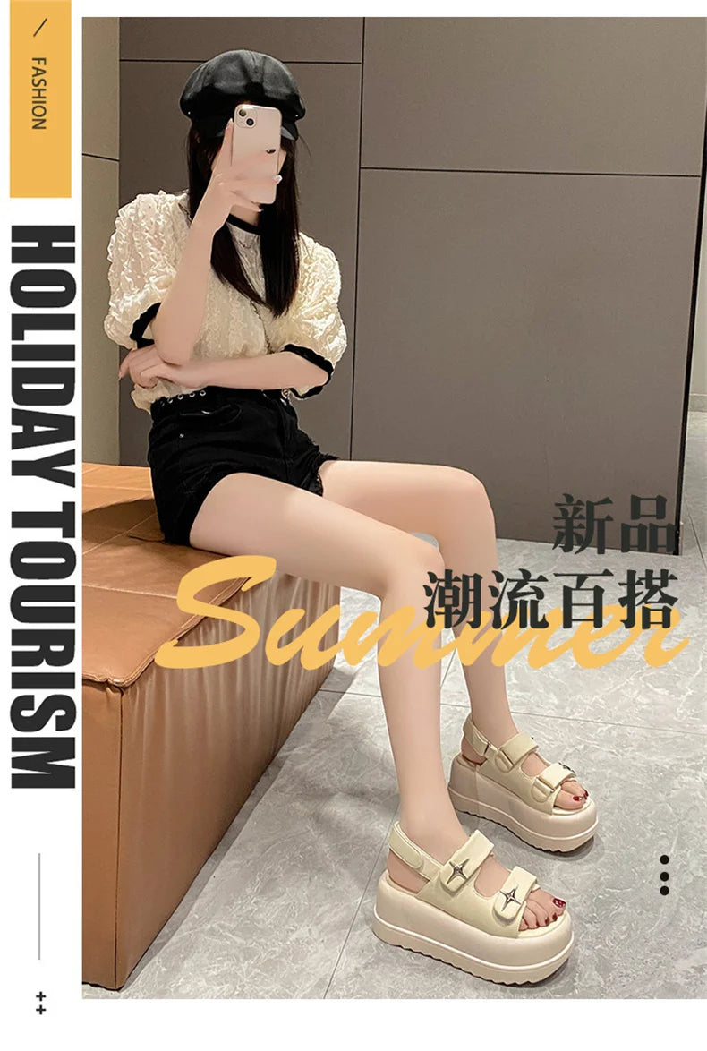 Slippers for Women 2023 Summer New Fashion New Designer Platform Slippers Female Solid Color Fashion Casual Flip Flops Women