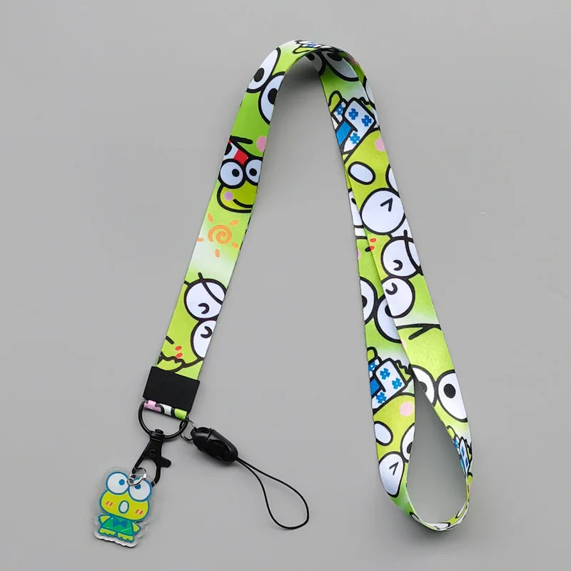 Cute Sanrio Characters Cosplay Accessories Cartoon Neck Strap Lanyard with Phone Strap and Card Holder
