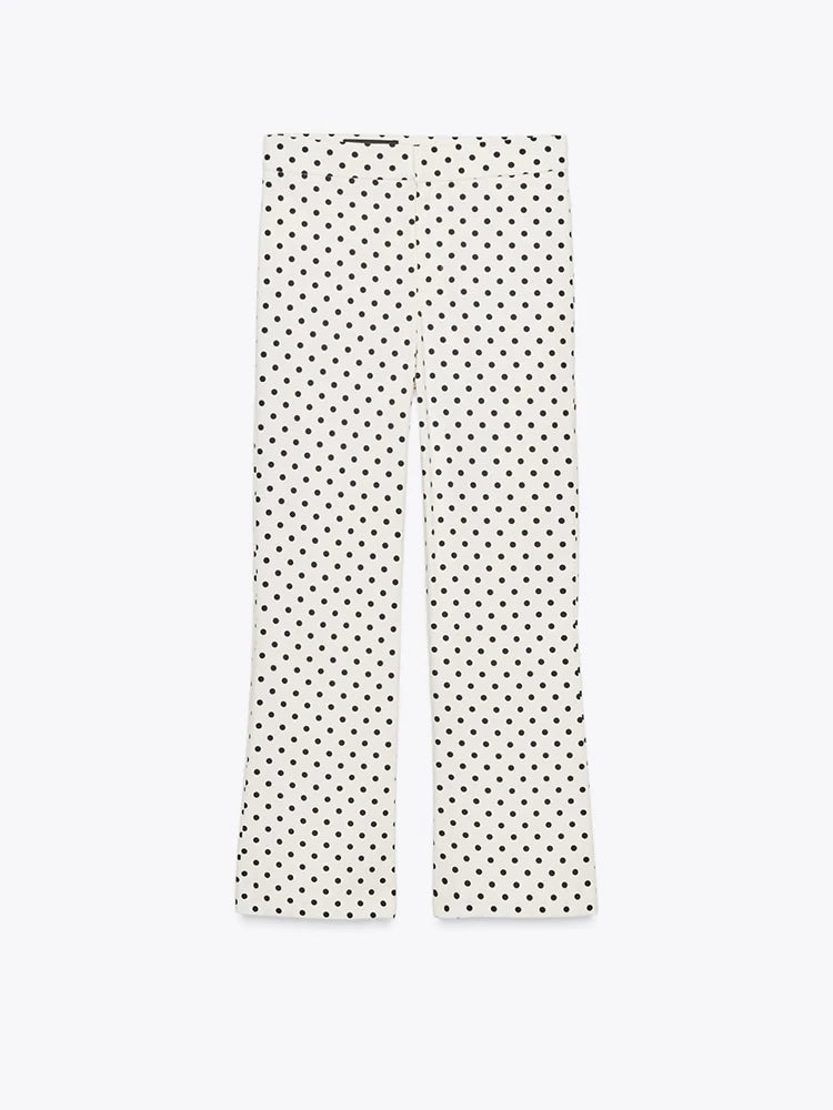Polka Dot Print Shorts Coats Suits Women Loose High Neck Long Sleeves Zipper Drawstring Sets Female 2025 Autumn New Chic Set