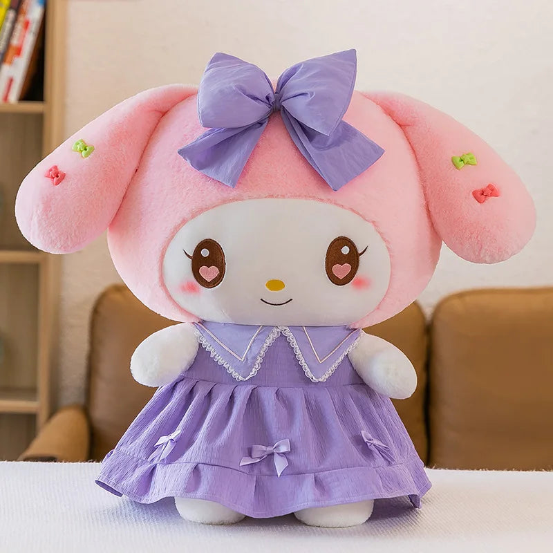 50/60/80cm Big Size Sanrio Kuromi My Melody Cartoon Anime Plush Stuffed Doll Cute Room Plushies Bolster Children's Holiday Gifts