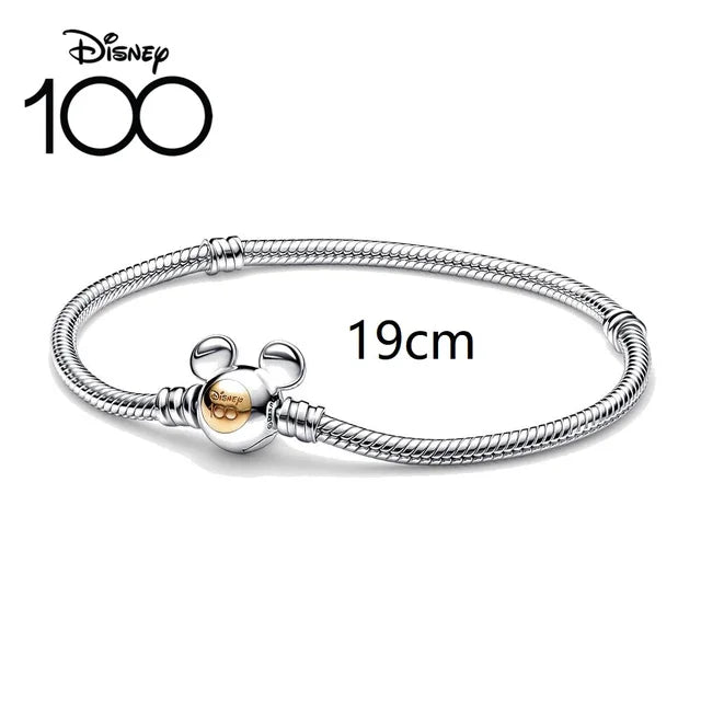2024 Minnie Mickey Spider Original 925 Silver Plated Bracelets Love Heart Clasp Bead Charm Bracelet For Women DIY Jewelry Gifts