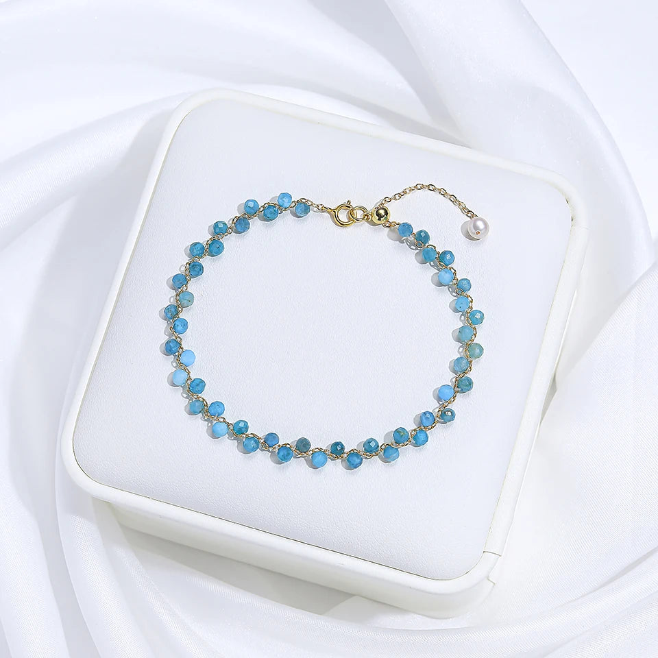 3MM Natural Stone Tourmaline Bracelet For Women on Hand Jewelry Party Wedding Luxury Gift AmethystSet Handmade New In