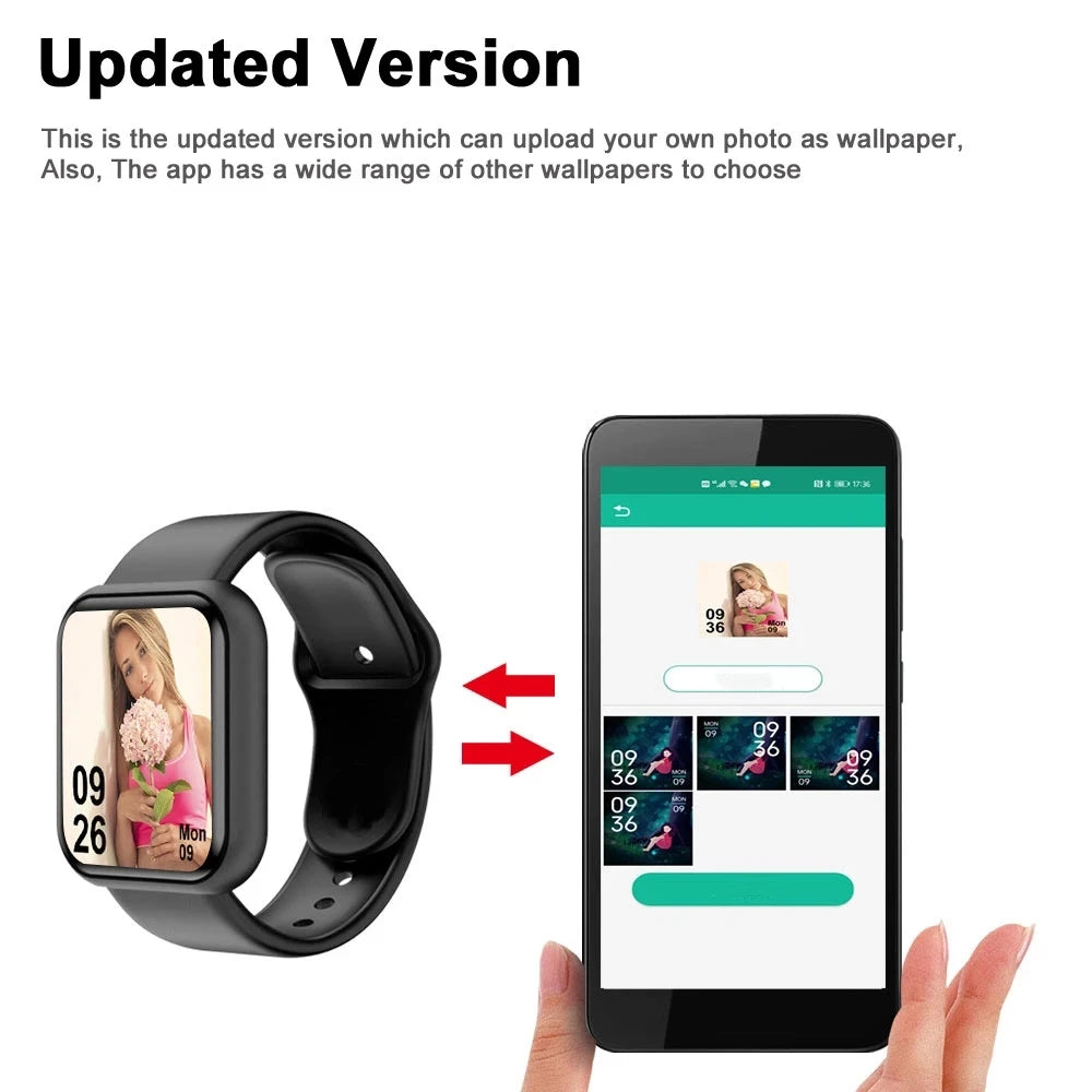 女性・男性向けスマートウォッチ 腕時計 Bluetooth接続 音楽再生 フィットネス スポーツブレスレット 睡眠モニター デジタルウォッチ