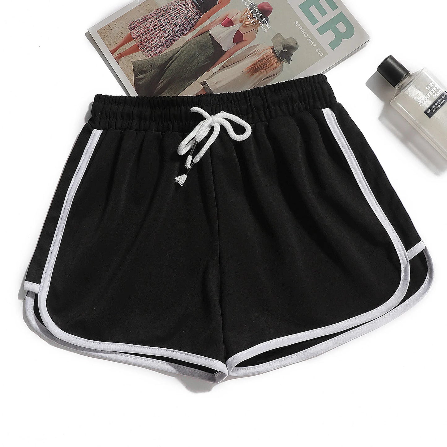 1pcs Summer Women Casual Solid Shorts Girl Gym Workout Shorts Pants Ladies Mid Waisted Yoga Short Student Loose Shorts S-3XL