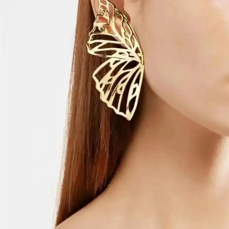 925 Silver Needle Korean Fashion Leaf Flower Earrings For Women Metal Earings Jewelry 2025 Trending Women's Gold Color Earrings