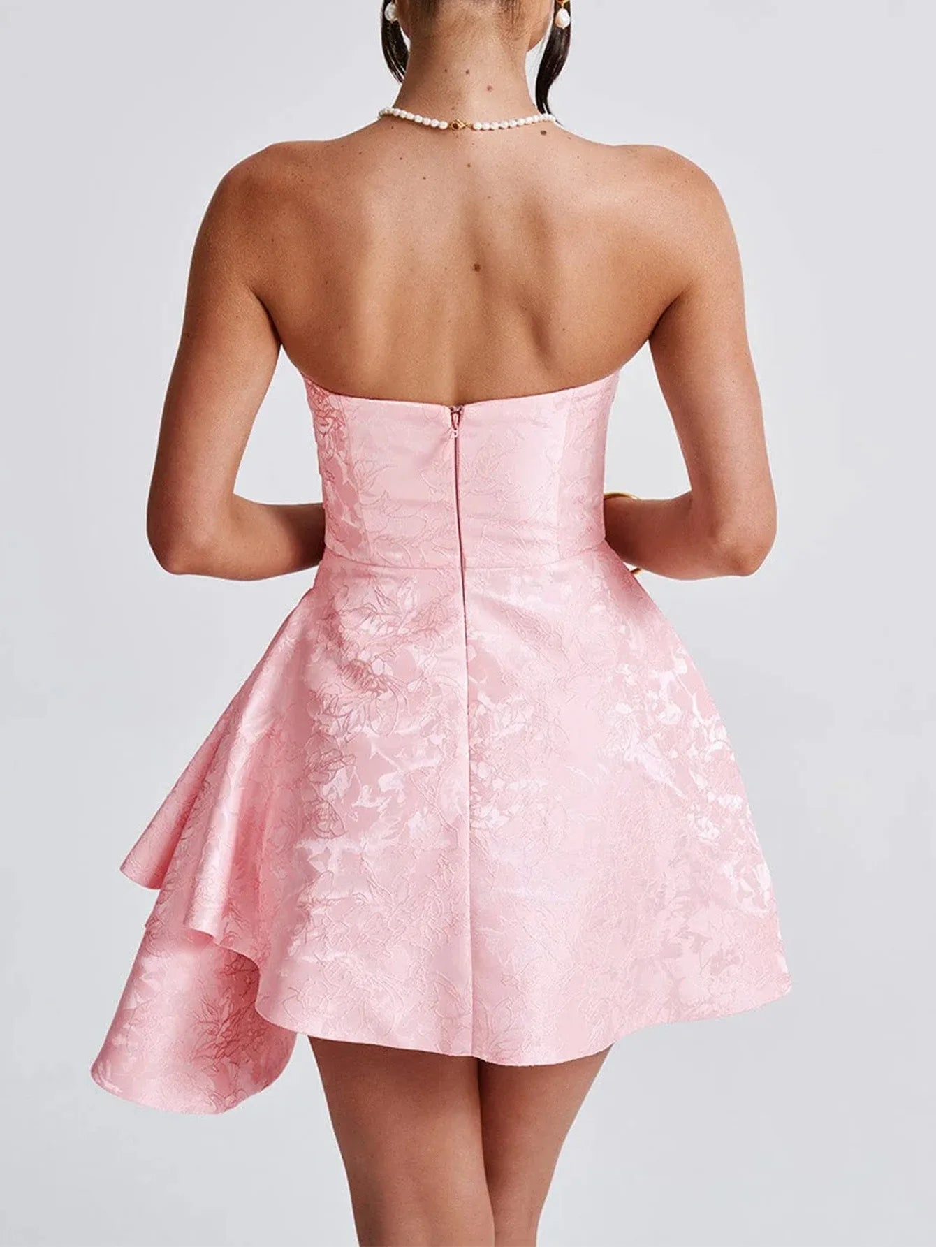 2025 Spring Summer Celebrity Style Strapless Evening Dress Women European American Party Gown Elegant Formal Cocktail Dress