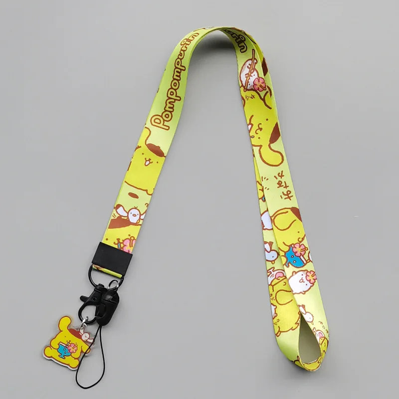 Cute Sanrio Characters Cosplay Accessories Cartoon Neck Strap Lanyard with Phone Strap and Card Holder