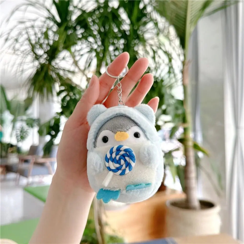 かわいいペンギンのぬいぐるみキーホルダー 観光帽子ペンギンキーホルダー 女の子へのギフト クリエイティブなスクールバッグキーホルダー