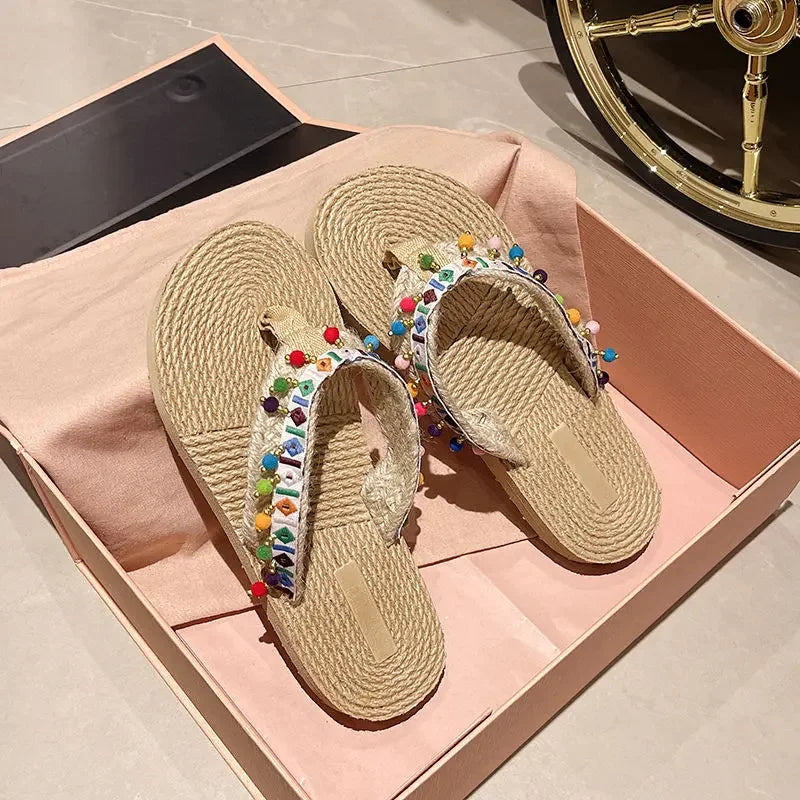 Woman Slippers Low Heel Shoes For Women On Beach Sandals Non Slip Slides Wholesale Bulk Sale Unique Comfortable And Elegan Price