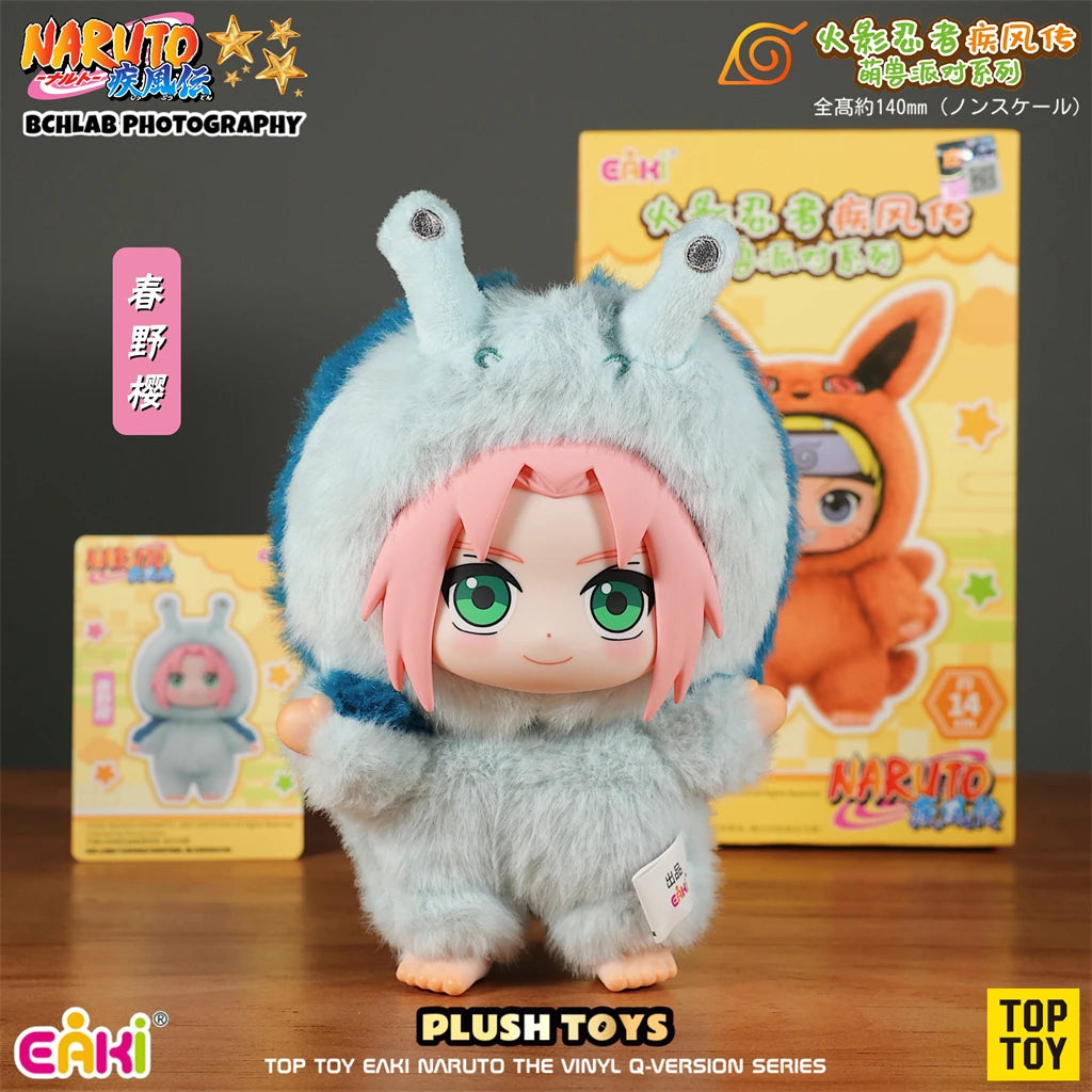 In Stock TOP TOY Naruto EAKI Cute Beast Party Sasuke Vinyl Cute Plush Blind Box Figure Pendant Gift