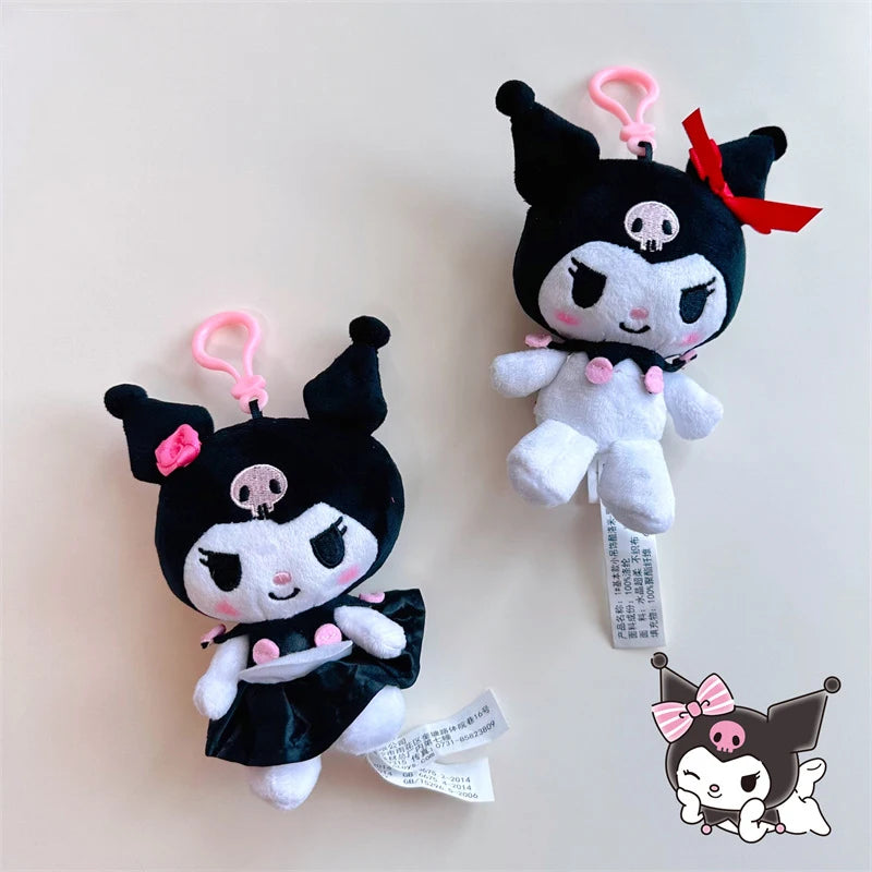 Sanrio Hello Kitty Kuromi Melody Stuffed Toys Pendant Cute Plush Toys Kawaii Keyring Anime Keychain Birthday Gift Party Treats