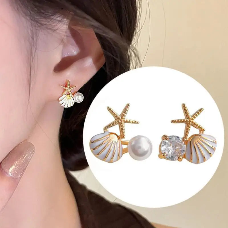 925 Silver Needle Hollow Crystal Swan Earrings For Women Korean Jewelry 2025 Trending New Luxury Animal Pearl Stud Earrings Gift