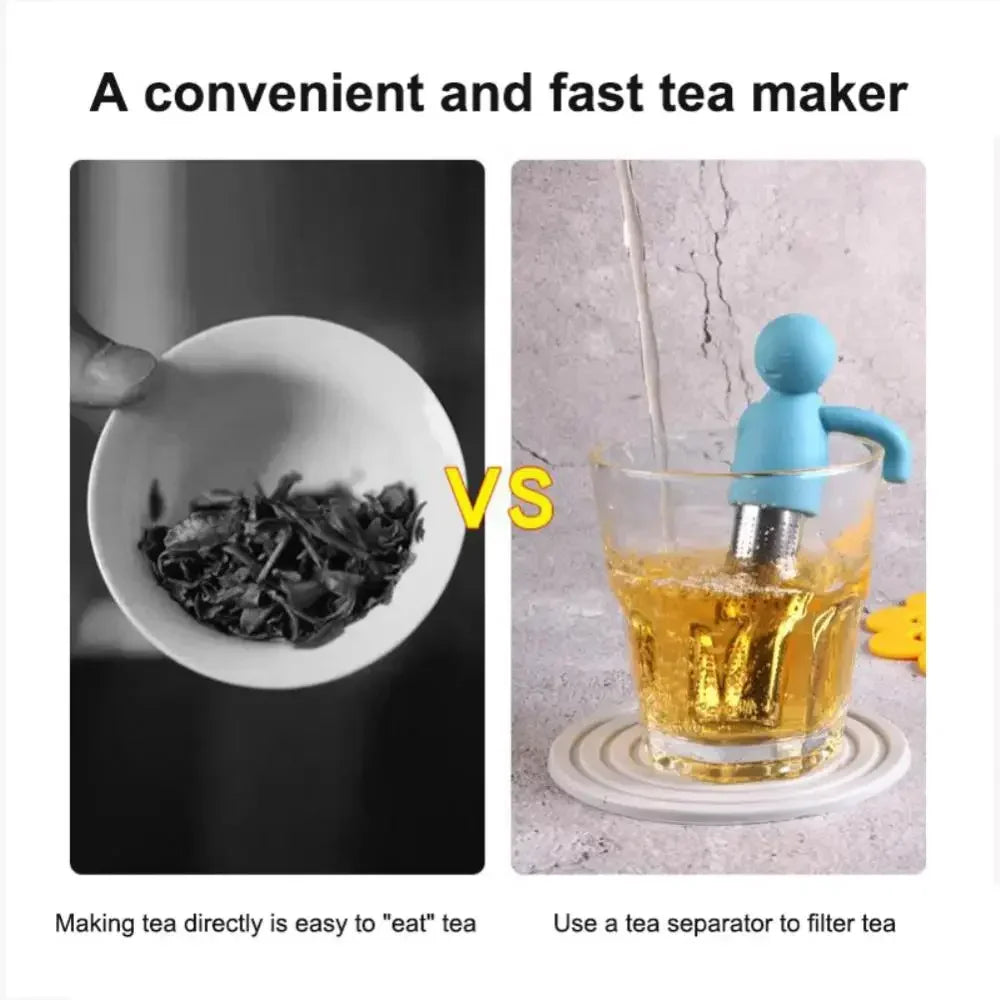 Stainless Steel Tea Infuser Kitchen Accessory Household Use Reusable Metal Makeup Brushes Massage Kitchen Dining Bar Garden