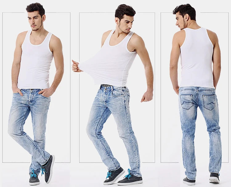 1/3 Pack Four Seasons Men's Cotton Joker Vest Teenagers Simple Fit Sports Fitness T-shirt Middle-aged Casual Sleeveless T-shirt