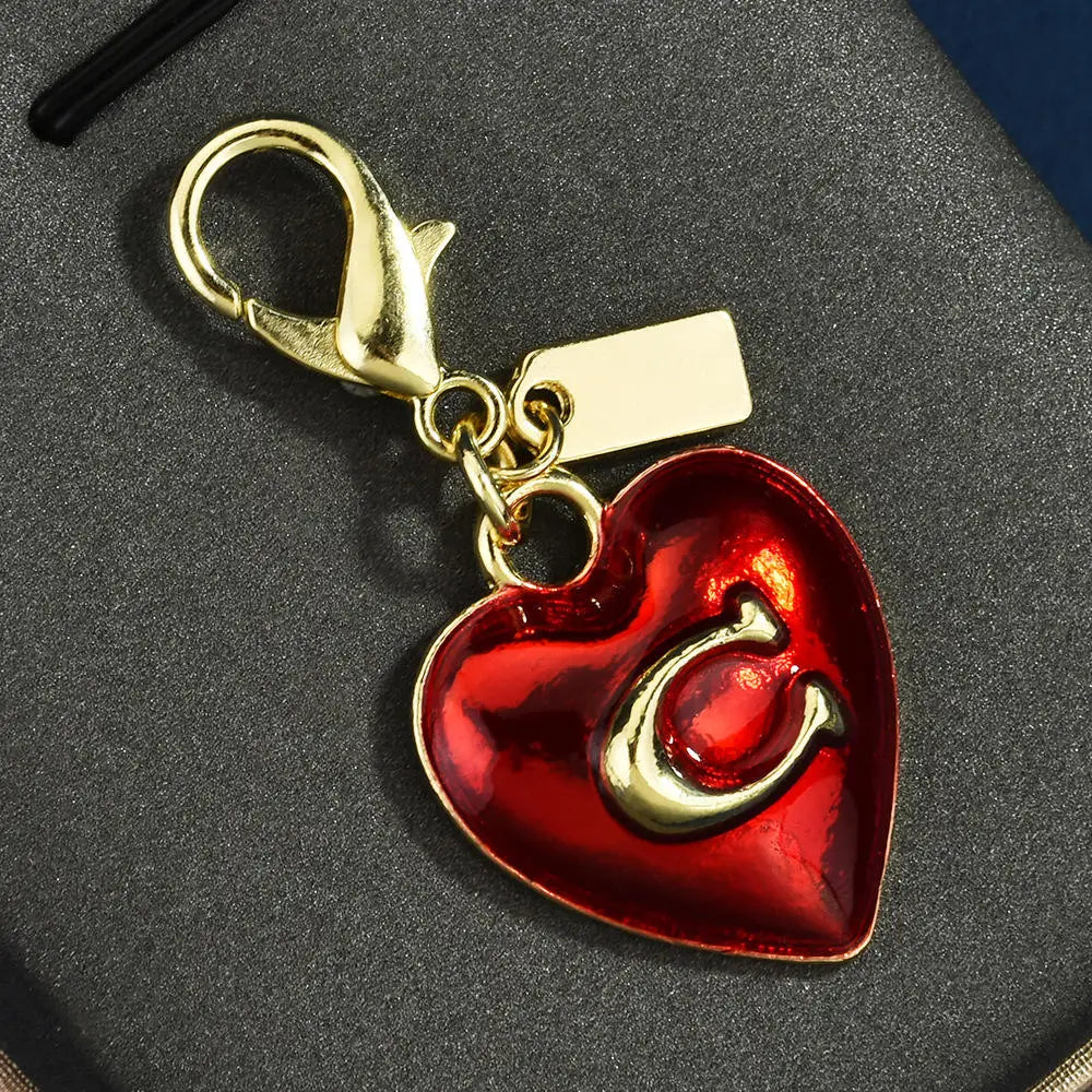 Fashion Bear Cherry Letter C Flower Keychains For Women Metal Y2K Exquisite Bag Pendant Car Key Ring Jewelry Gift Accessories