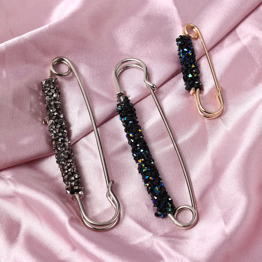 2Pcs Women's Brooch Tighten Waist Brooches for Women Skirt Pants Jeans Adjustable Waist Clip Crystal Pins Clothing Accessories