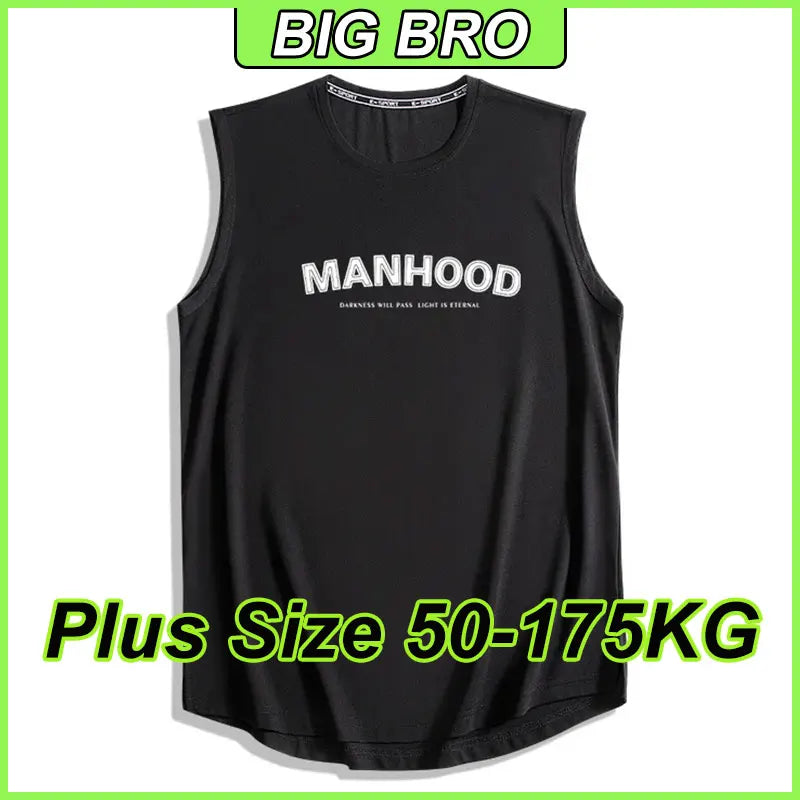 プラスサイズ L-9XL メンズ タンクトップ ラウンドネック ベスト 夏 ビッグサイズ 50KG-175KG カジュアル ルーズフィット 万能 ティーンボーイ ノースリーブTシャツ