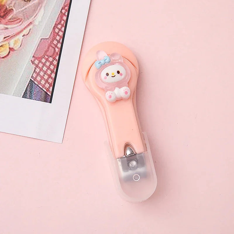 Cute Cartoon Nail Clippers Kawaii Cinnamoroll Hello Kitty Kuromi Melody Nail Clipper Folding Nail Clippers Nail Beauty Tools