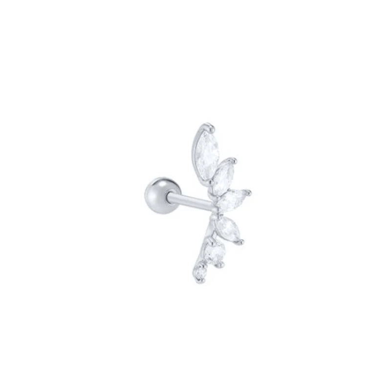 Aide 925 Sterling Silver 1pc Geometry Multi Piercing Stud Earrings For Women K Gold Simple Elegant Tassel Jewelry Gift Pendiente