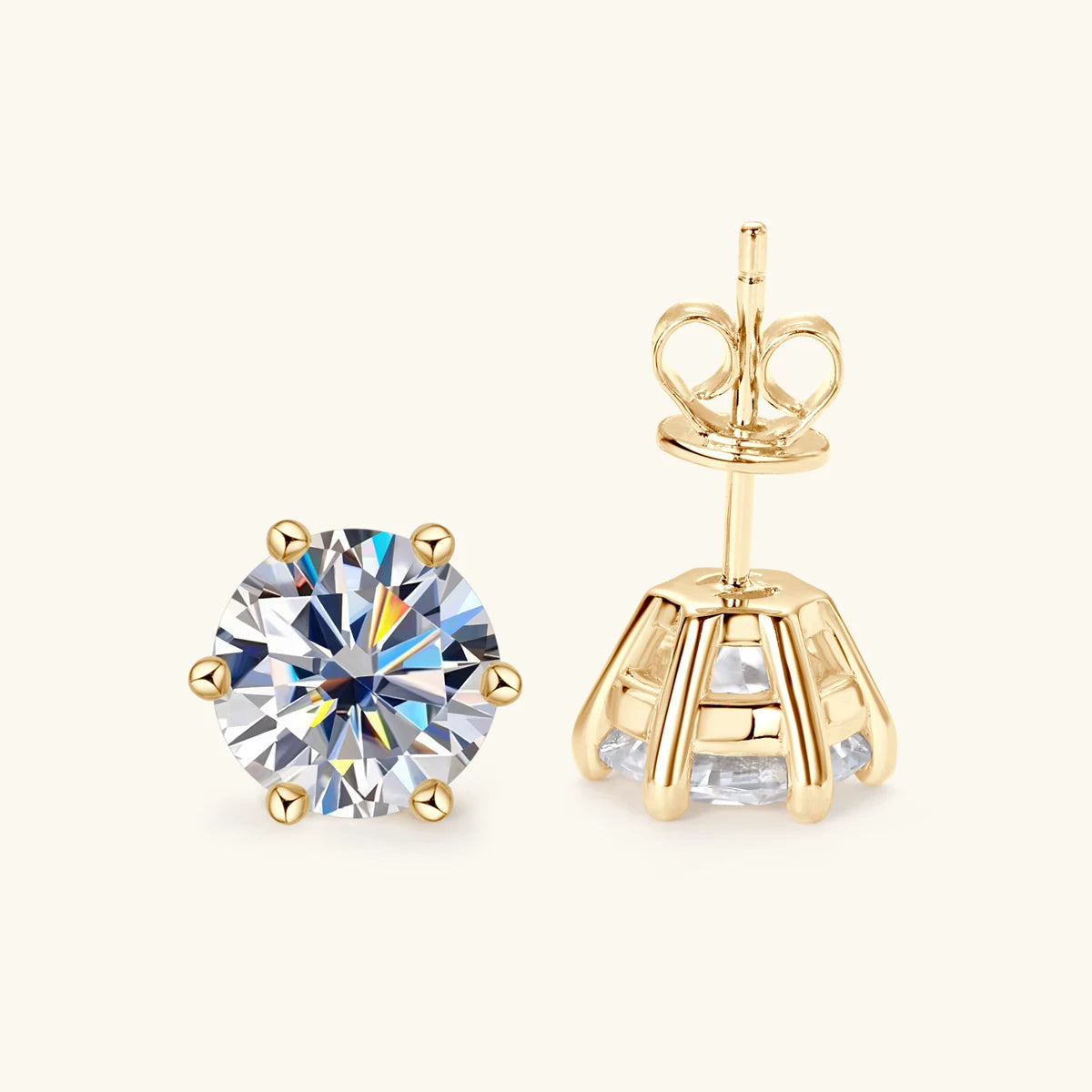 Lnngy 6.5mm 1CT モアサナイト ピアス ペンダント ネックレス オリジナル 925 スターリングシルバー ピアス バレンタインデー ジュエリーセット ギフト