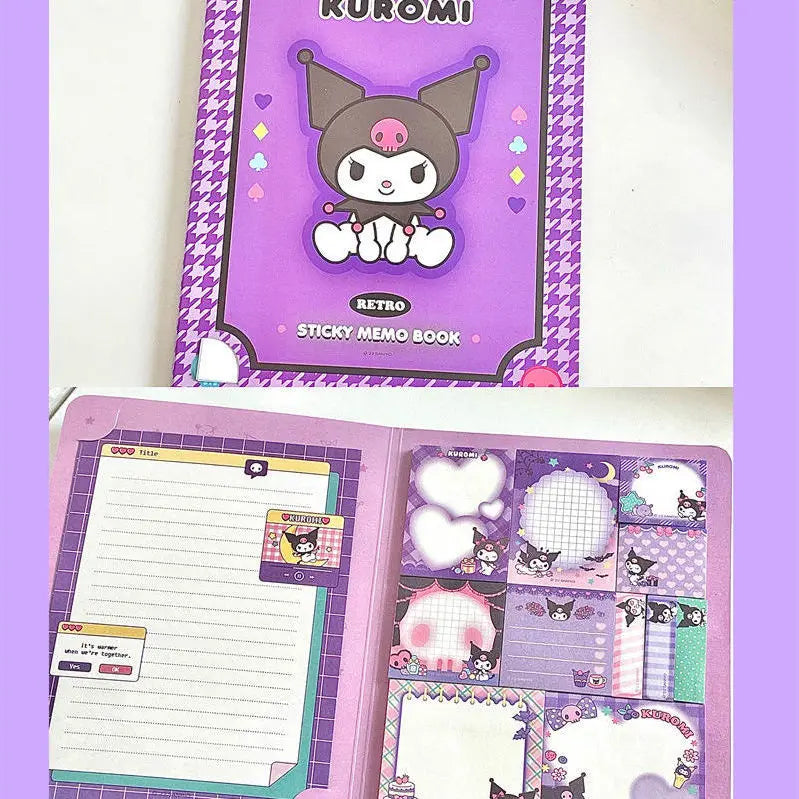 Kuromi Pull Tab Sticky Notes Cute Cartoon Memo Pads With Strong Adhesive Kawaii Stationery For Journal Planner School Supplies