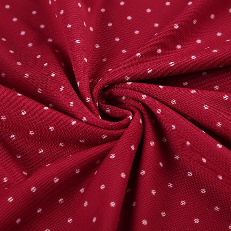 SUCHCUTE Elegant Polka Dot Print Backless Party Dresses Women Causal Sleeveless Beach Dress Vestidos Summer Sundress Sexy Robe