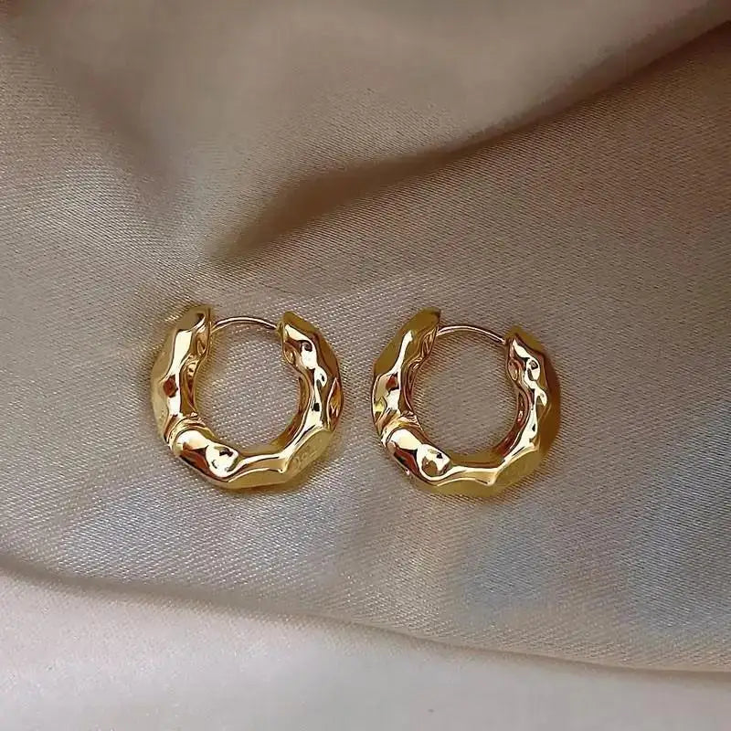 925 Silver Needle Korean Big Elegant Earrings For Woman Metal Jewelry 2025 Trending Vintage Geometric Women's Earrings Z40