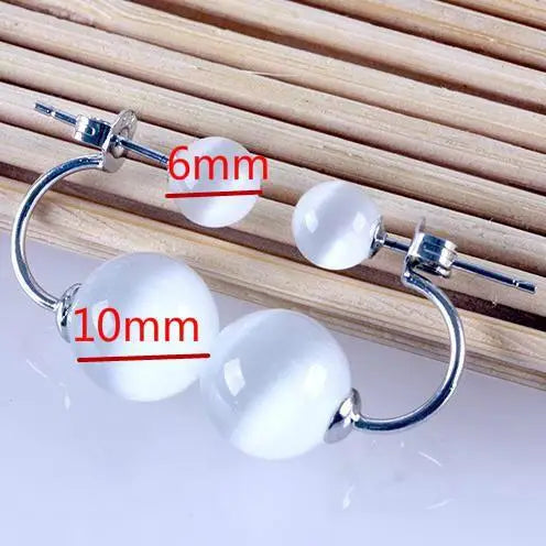 Natural Stone Stud Earrings For Women Silver Color Plated Earing Oorbellen Earings brinco Jewelry Gift earring Wholesale 2025