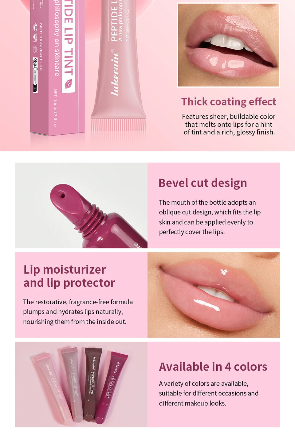 10ml ミラー リップ グレーズ モイスチャライズ ジェリー リップ エンリッチメント オイル ラスティング ウォーター ライト グラス リップ オイル リムーバー ライン リップ プロテクション セラム