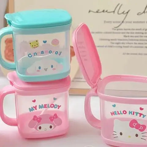 Sanrio Hello Kitty Kitchen Kuromi Melody Cinnamoroll Msg Salt Sugar Jar Seasoning Box Household Seasoning Jar Storage Box
