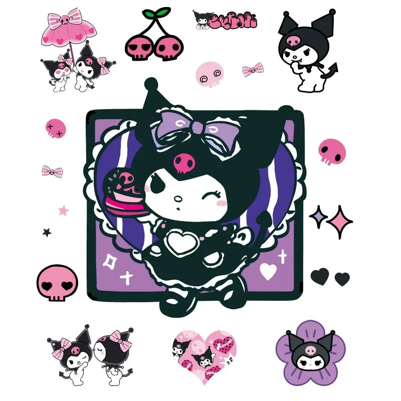 Super Large Sanrio Hello Kitty Stickers Cartoon Stickers for Scrapbooking Laptop Suitcase Waterproof Sticker Decal Kid Toy