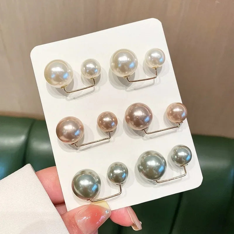 1/12Pcs Pearl Non-slip Safety Pins Dress Brooch Decoration Dress Waist Fastening Pins Collar Adjustment Scarf Buckle Jewelry