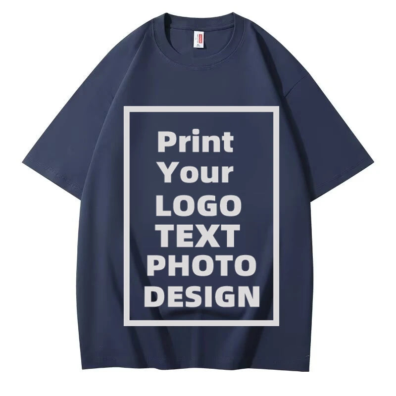 オーダーメイドのカスタムテキストネームTシャツ、独自のメッセージを追加 メンズコットンTシャツ、パーソナライズTシャツ、デザインをプリント メンズTシャツ トップス