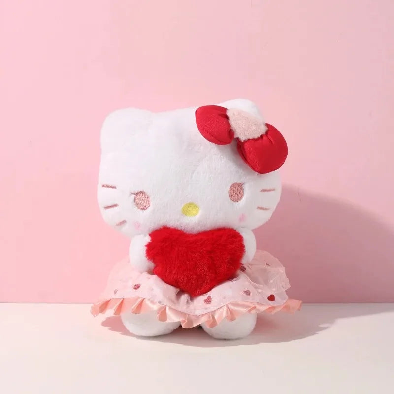 Kawaii Anime Sanrioed Hello Kitty Kuromi Cinnamoroll Plush Dolls Room Ornaments Pillow Toy Girl Children Birthday Valentine Gift