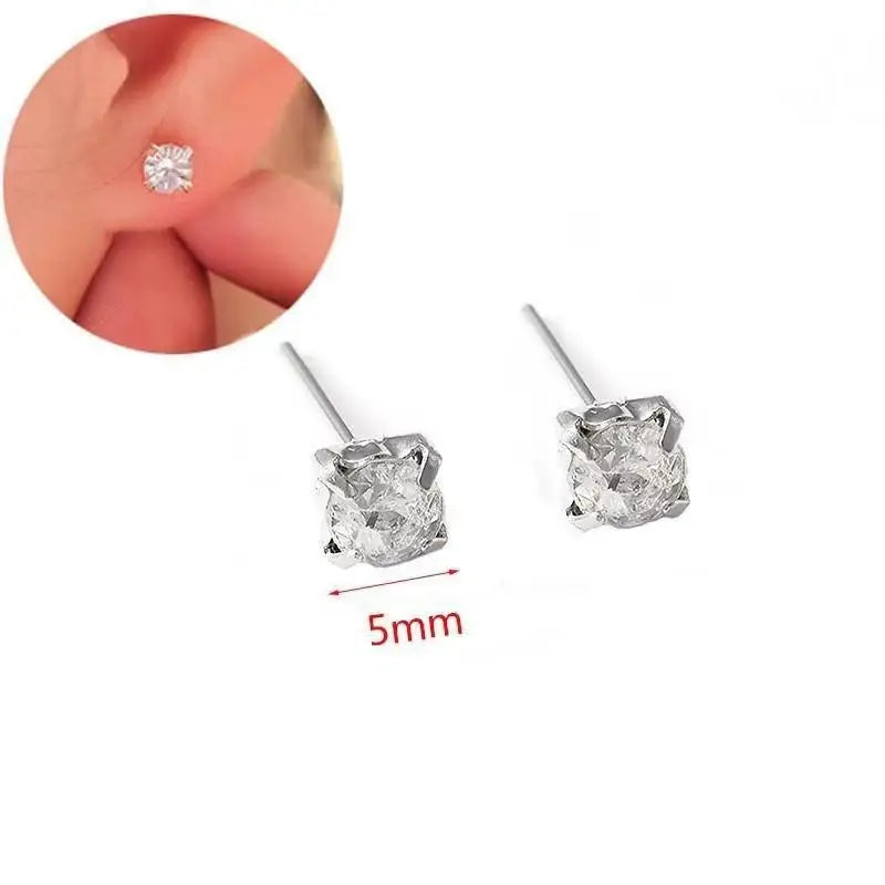 925 Silver Needle Korean Fashion Crystal Heart Earrings For Women Jewelry 2025 Trending New Luxury Women's Hoop Earrings Z40
